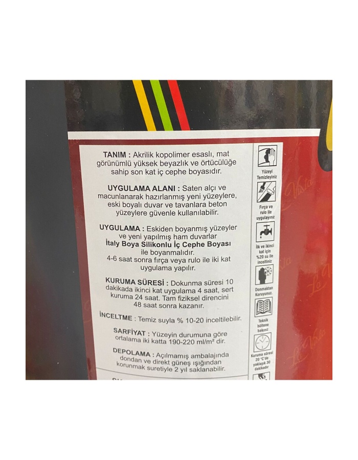 Silikonlu İç Cephe Boyası İtaly Boya 20 Kg