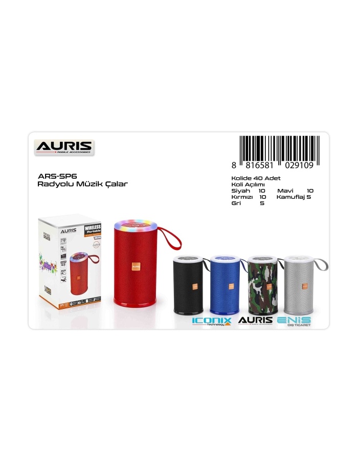 Auris Ars-sp6 Bluetooth Hoparlör