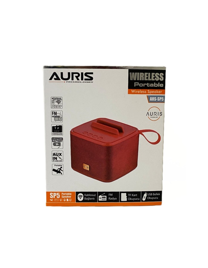 Auris Sp5 Bluetooth Hoparlör Fm Radyolu Aux / Usb / Tf Kart Girişli Ses Bombası Müzik Çalar Standlı