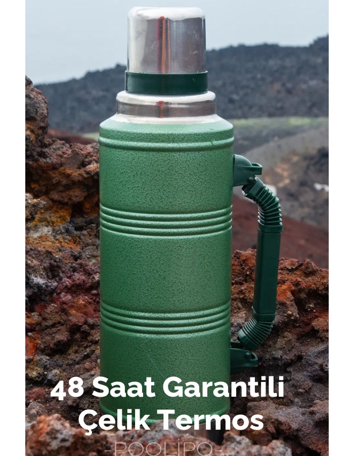 2.2 Litre Paslanmaz Çelik 48 Saat Sıcak Ve Soğuk Garantili Çay Termosu - Kamp Termosu