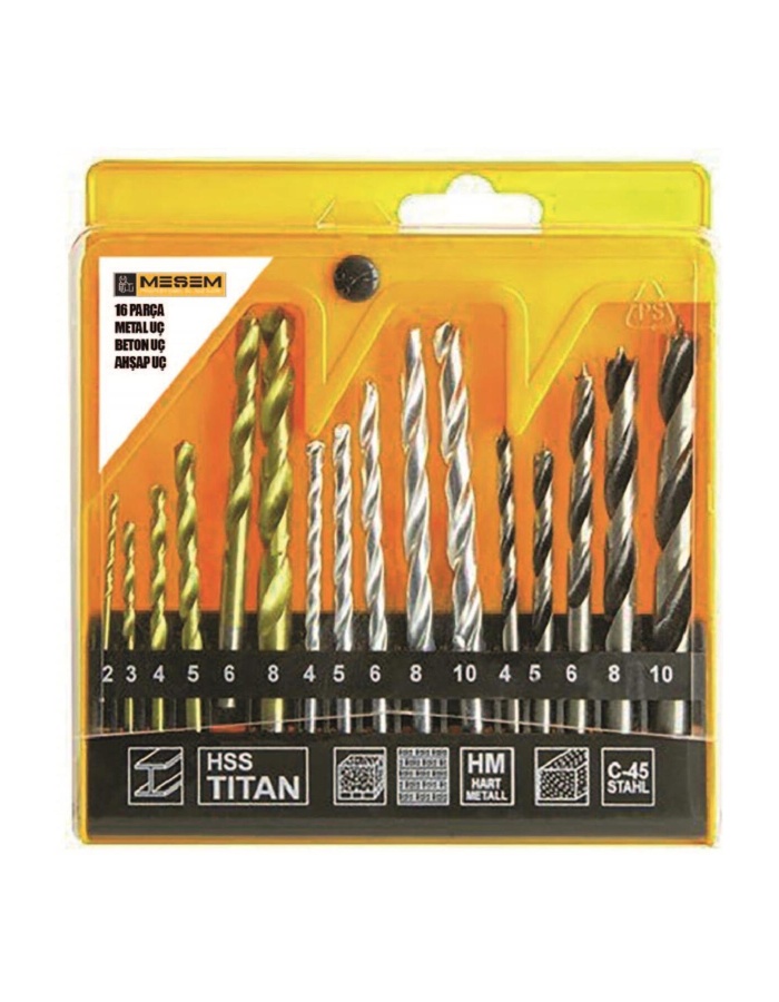 MEŞEM 1438 16 PARÇA MATKAP UÇ SETİ