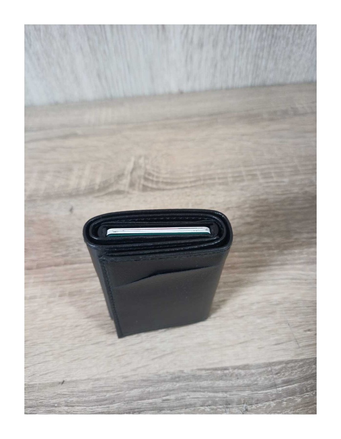 bol kartlı kağıt para bölmeli otomatik mekanizmalı unisex cüzdan kartlık