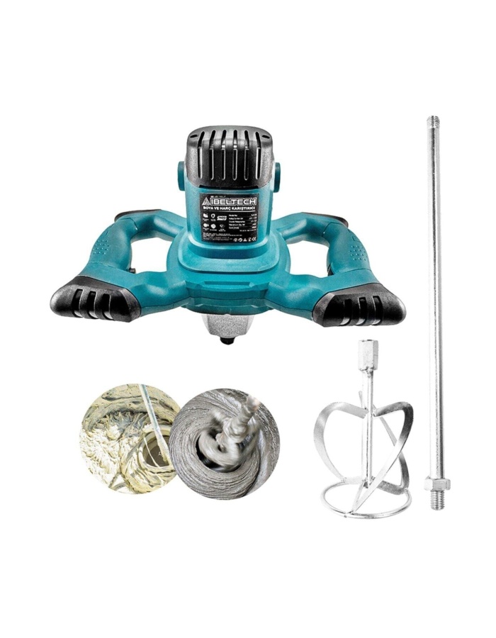 Profesyonel Ibeltech 1400 Watt 120mm Boya ve Harç Karıştırıcı Mikser