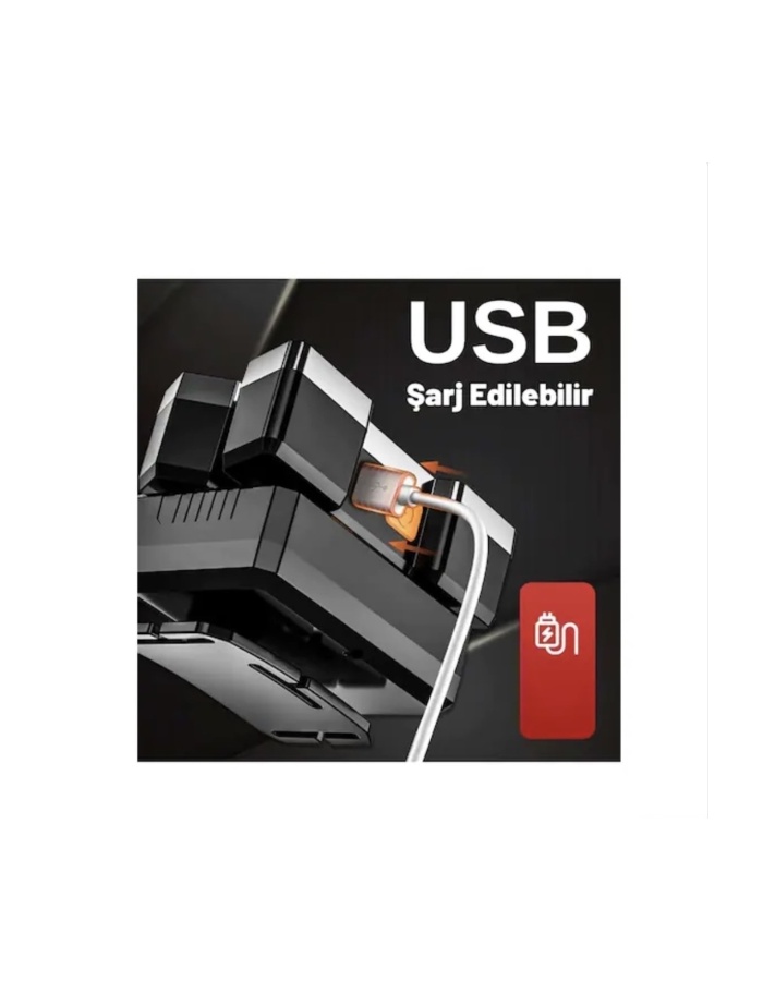 5LED Dahili Pil USB Sarj Edilebilir Kafa Feneri Lambasi