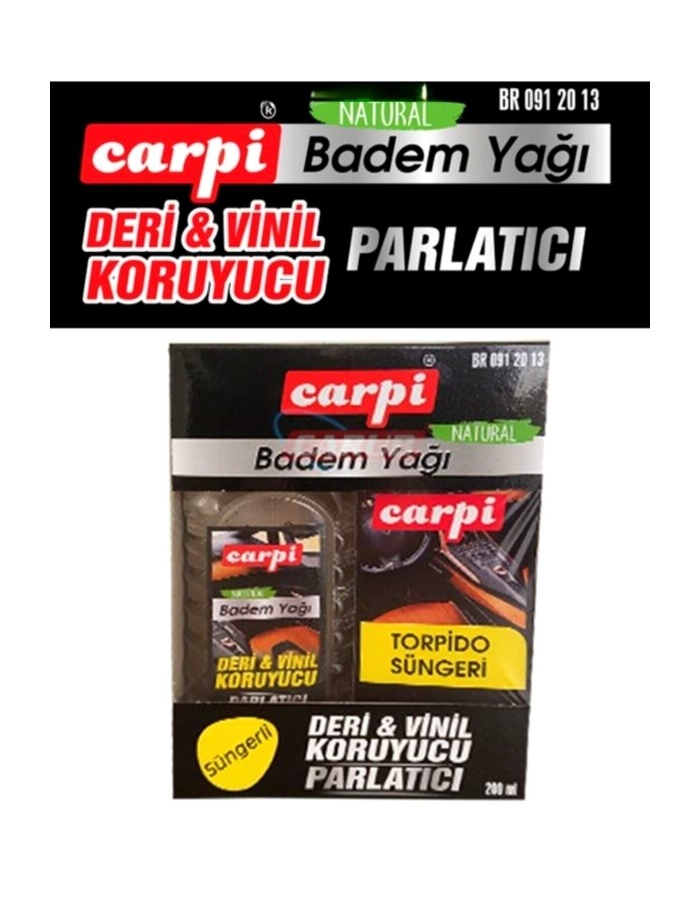 Carpi Lastik Parlatıcı Vinil Deri Koruyucu Badem Yağı-Süngerli 200ml