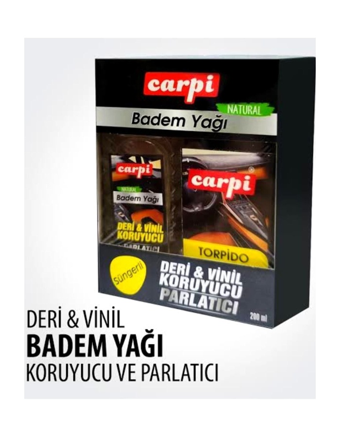 Carpi Lastik Parlatıcı Vinil Deri Koruyucu Badem Yağı-Süngerli 200ml