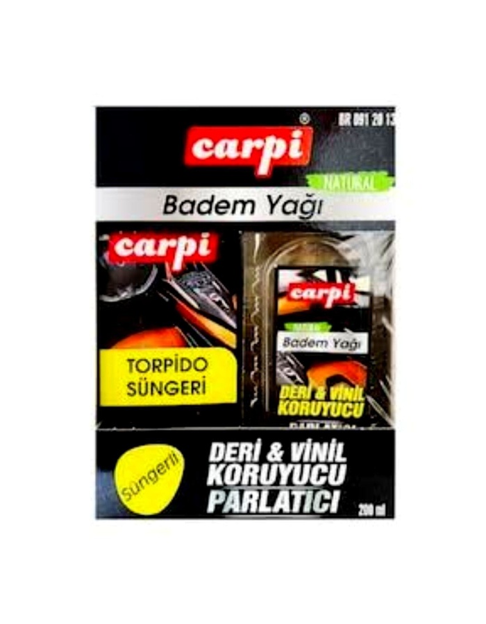 Carpi Lastik Parlatıcı Vinil Deri Koruyucu Badem Yağı-Süngerli 200ml