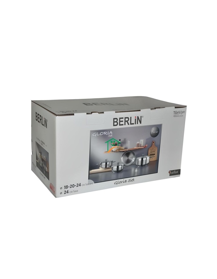 BERLİN 7 PARÇA GLORİA SET 18-20-24 CM TENCERE