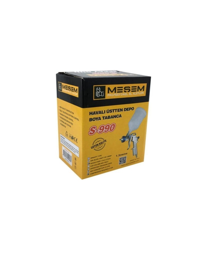 Meşem Boya Tabancası Üstten Hazneli