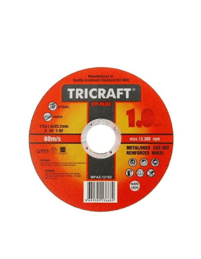 Trıcraft 115x1x22.23 Mm Inox Kesici (meşem-3301) 25 Adetye