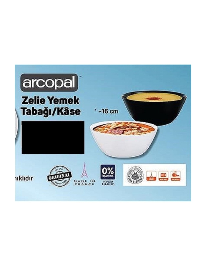 Luminarc Arcopal Zelie Siyah 6 Parça 6 Kişilik 16 cm Çorba Kasesi SİYAH