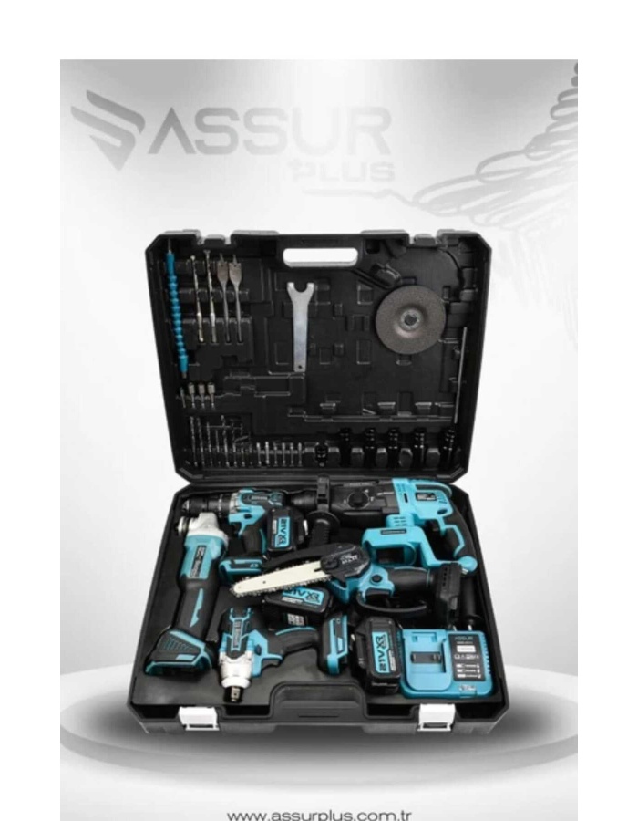 boltoptan As-s.urrProfesyonel 21v Akülü 5 li Set Hilti Taşlama Somun Sıkma Akülü Vidalama B.Testere