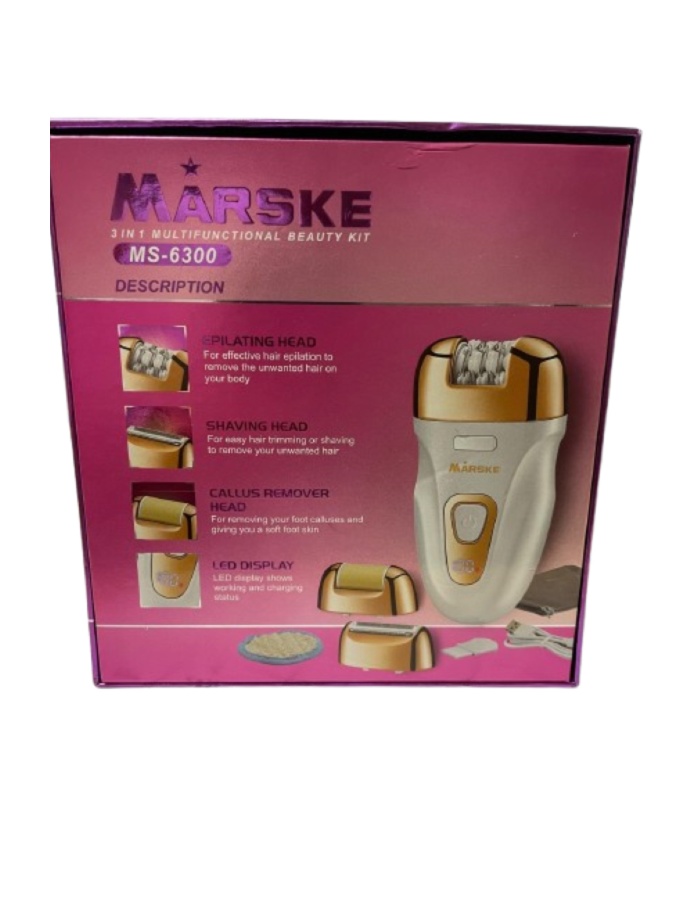 MS-6300 3in1 Epilasyon Cihazı – Şarjlı Tüy Alma, Tıraş ve Topuk Törpü Seti