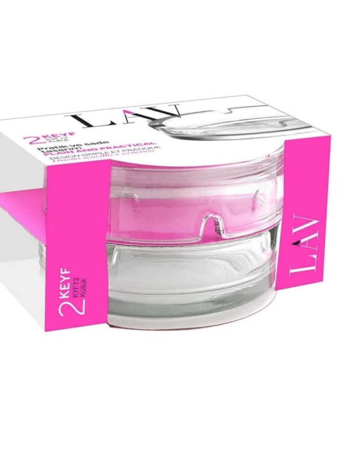 Keyif Cam Küllük 2li Tabanı  Yuvarlak