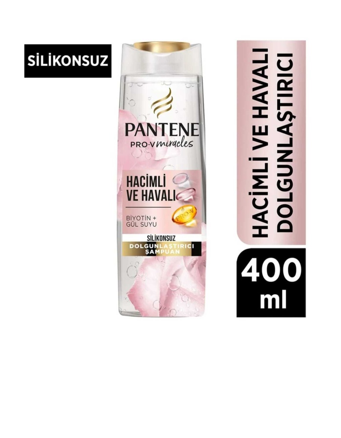 Silikonsuz Hacim Veren Dolgunlaştırıcı Şampuan, Biotin Ve Gül Suyu, 400ml