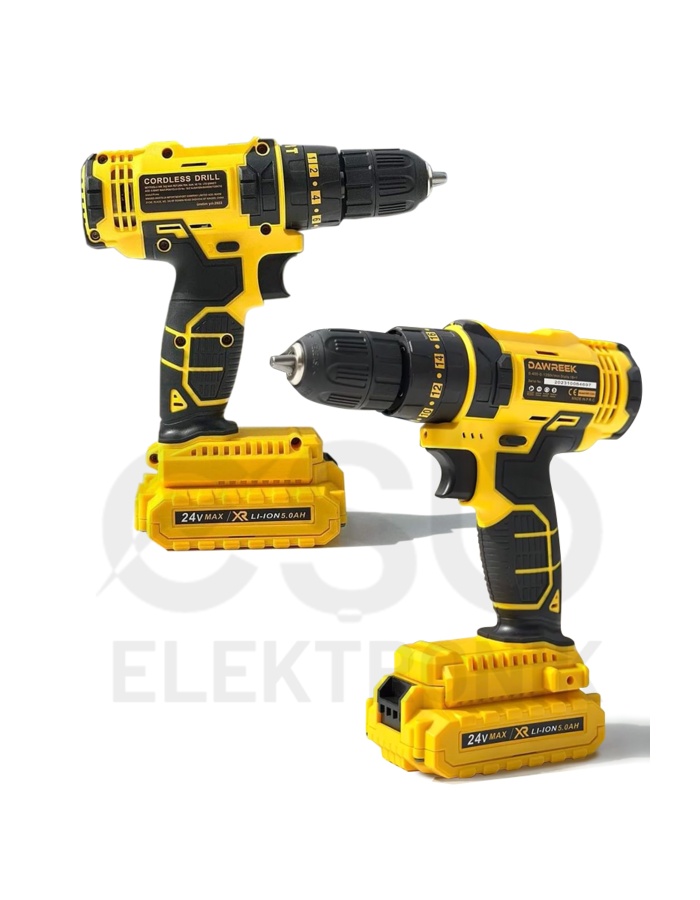 Dawreek Matkap 24v Çift Bataryalı Vidalama & Sarjlı Matkap Dwr-drb23634