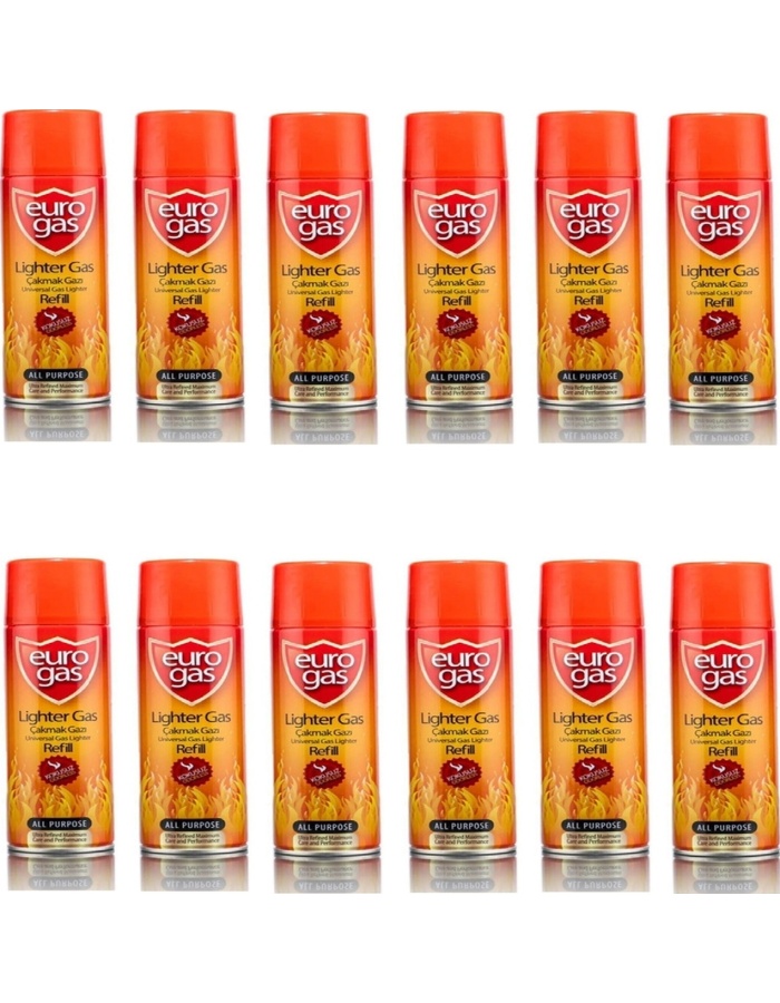 EuroGold Euro Gas Kokusuz Çakmak Gazı 250 Ml 1x12 12 Adet