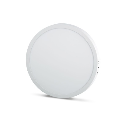 Noas 24 Watt Sıva Üstü Yuvarlak Led Panel Beyaz Kasa Beyaz Işık