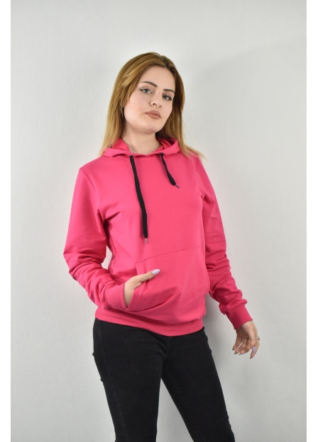 ZİDAN 490 KAPŞONLU KANGURU CEP İKİ İPLİK KADIN SWEATSHIRT