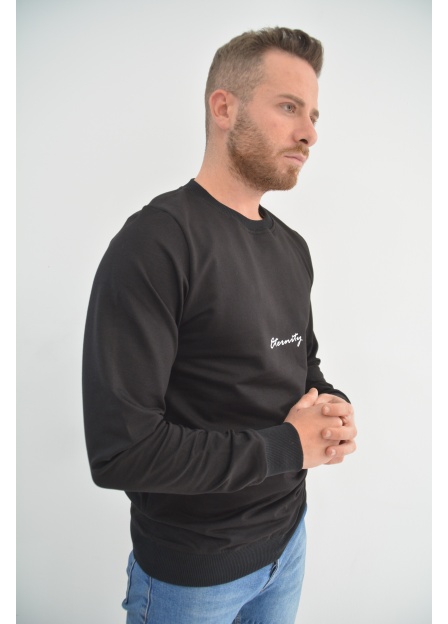 Zidan 508 0 Yaka Eternity Baskılı Erkek Sweatshirt