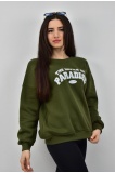 Zidan 497 Baskılı 3 İplik İçi Pamuklu Kadın Sweatshirt