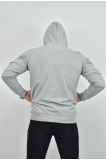 ZİDAN 4647-1 İKİ İPLİK BÜYÜK BEDEN KAPŞONLU FERMUARLI ERKEK SWEATSHIRT - GRİ