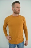 ZİDAN 4631  DAR KESİM 0 YAKA İNCE BODY ERKEK SWEATSHIRT - KAHVERENGİ