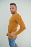 ZİDAN 4631  DAR KESİM 0 YAKA İNCE BODY ERKEK SWEATSHIRT - KAHVERENGİ