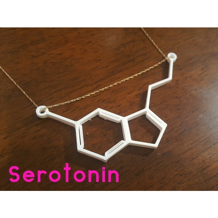 Serotonin Kolye Ucu Mutluluk Hormonu Beyaz 2539354