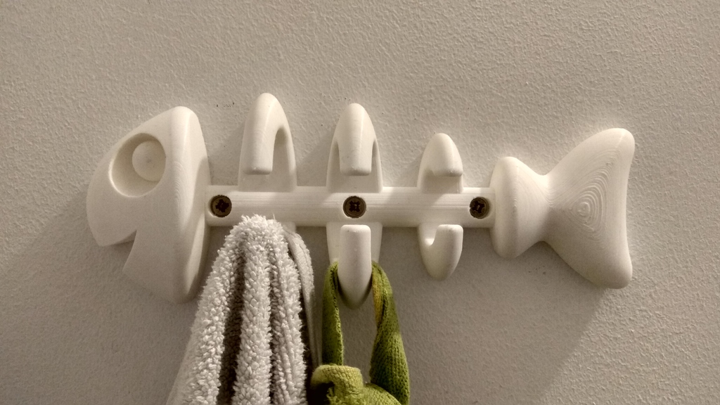 Balık Kılçığı Duvar Askısı, Elbise Askılık Beyaz 232464