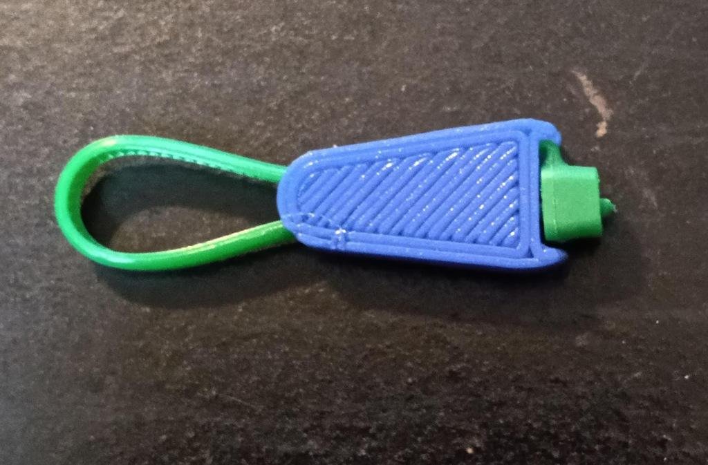 Zip-Tie ile Fermuar Çekici Mavi 3420610 (2 Adet)