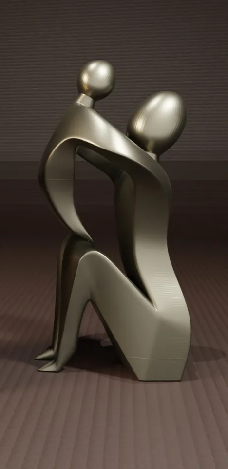 Anneler Günü Heykeli - Anne ve Çocuk Biblo Gümüş 800739