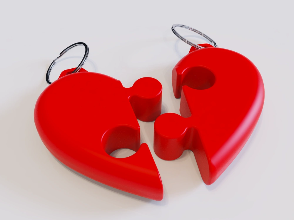 2 Kişilik Kalp Yapboz Anahtarlık  M180630