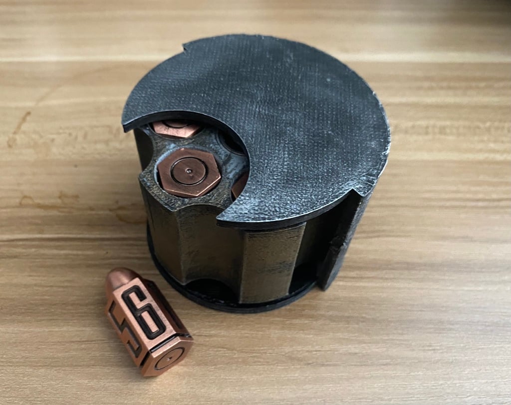 6d6 bullet shaped fidget spinner