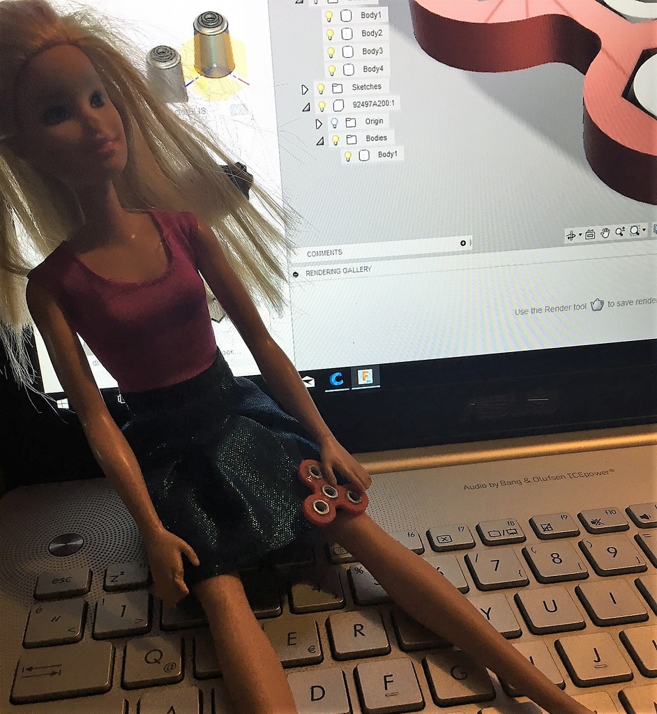 Barbie Size Mini Fidget Spinner