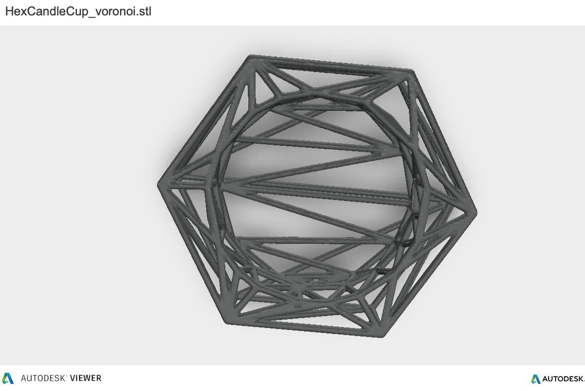 Altıgen Mum Kabı - Voronoi T3186346