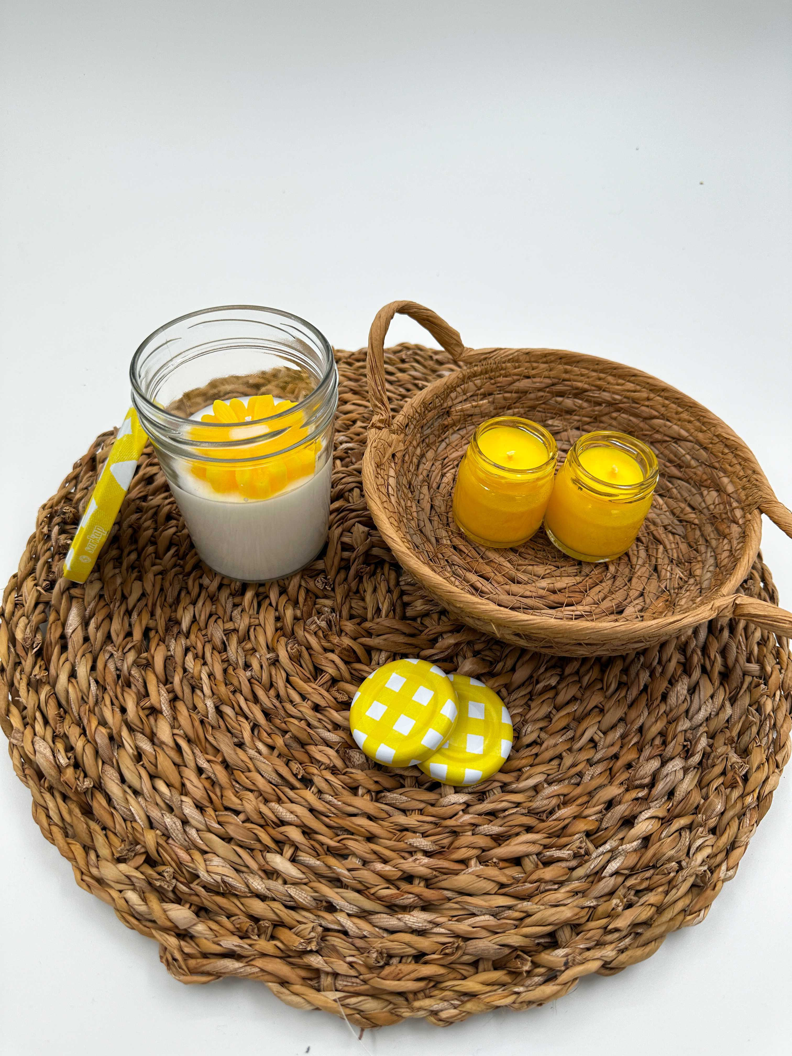 3'lü Kavanoz Portakal Kokulu Mum Seti