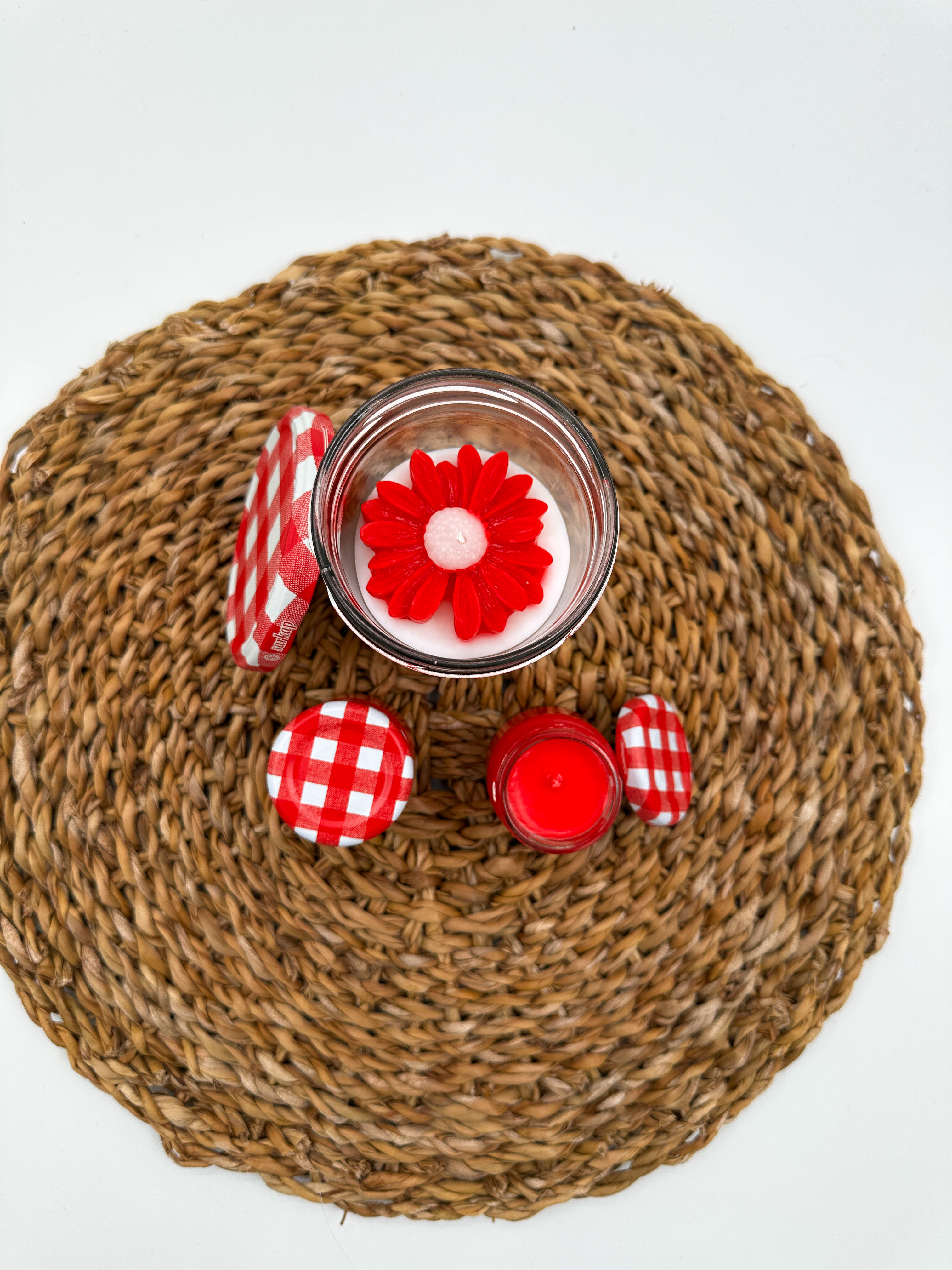 3'lü Kavanoz Şeftali Kokulu Mum Seti