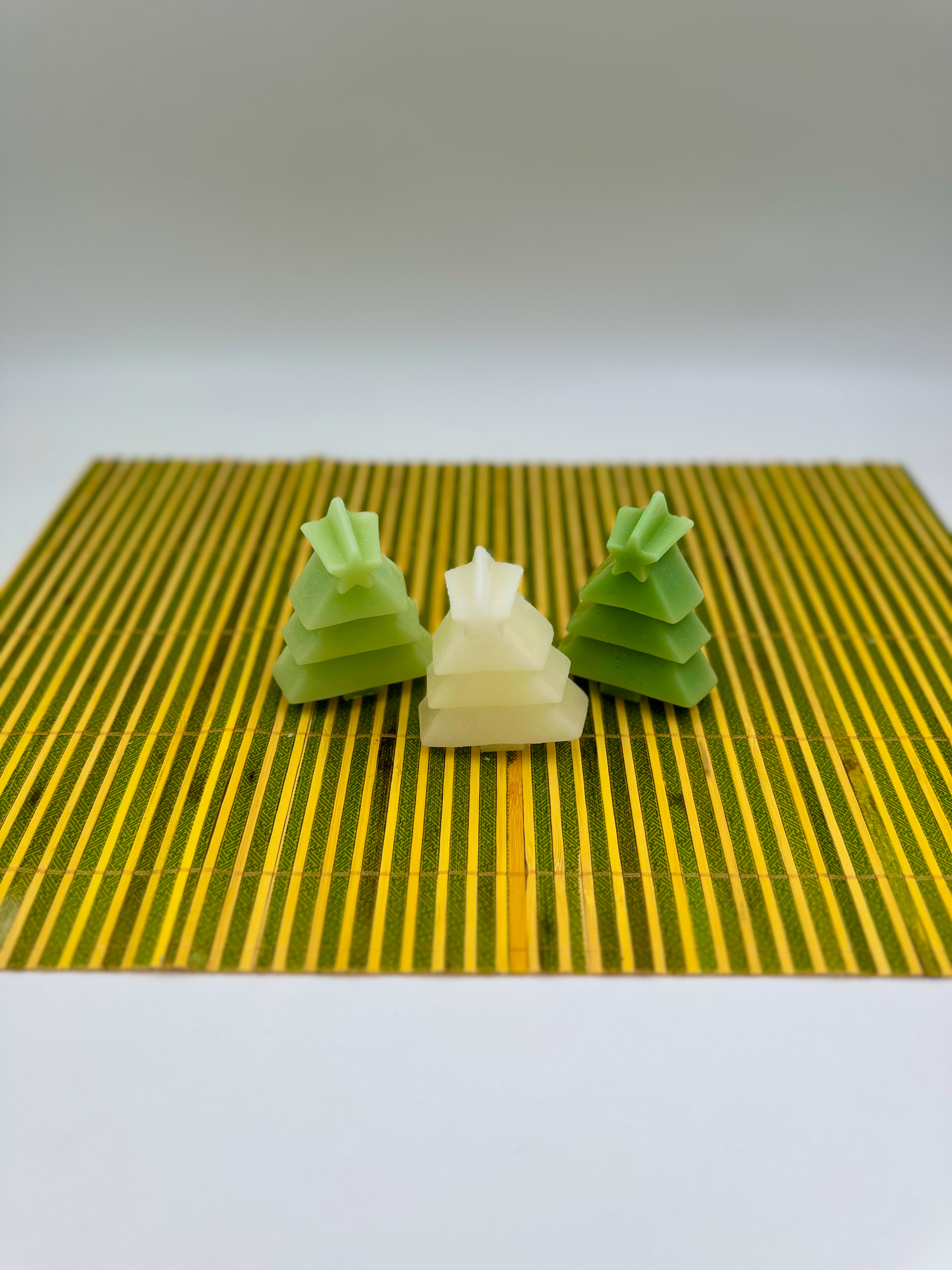 Yılbaşına Özel Yıldızlı Çam Ağacı 3'lü Dekoratif Mum