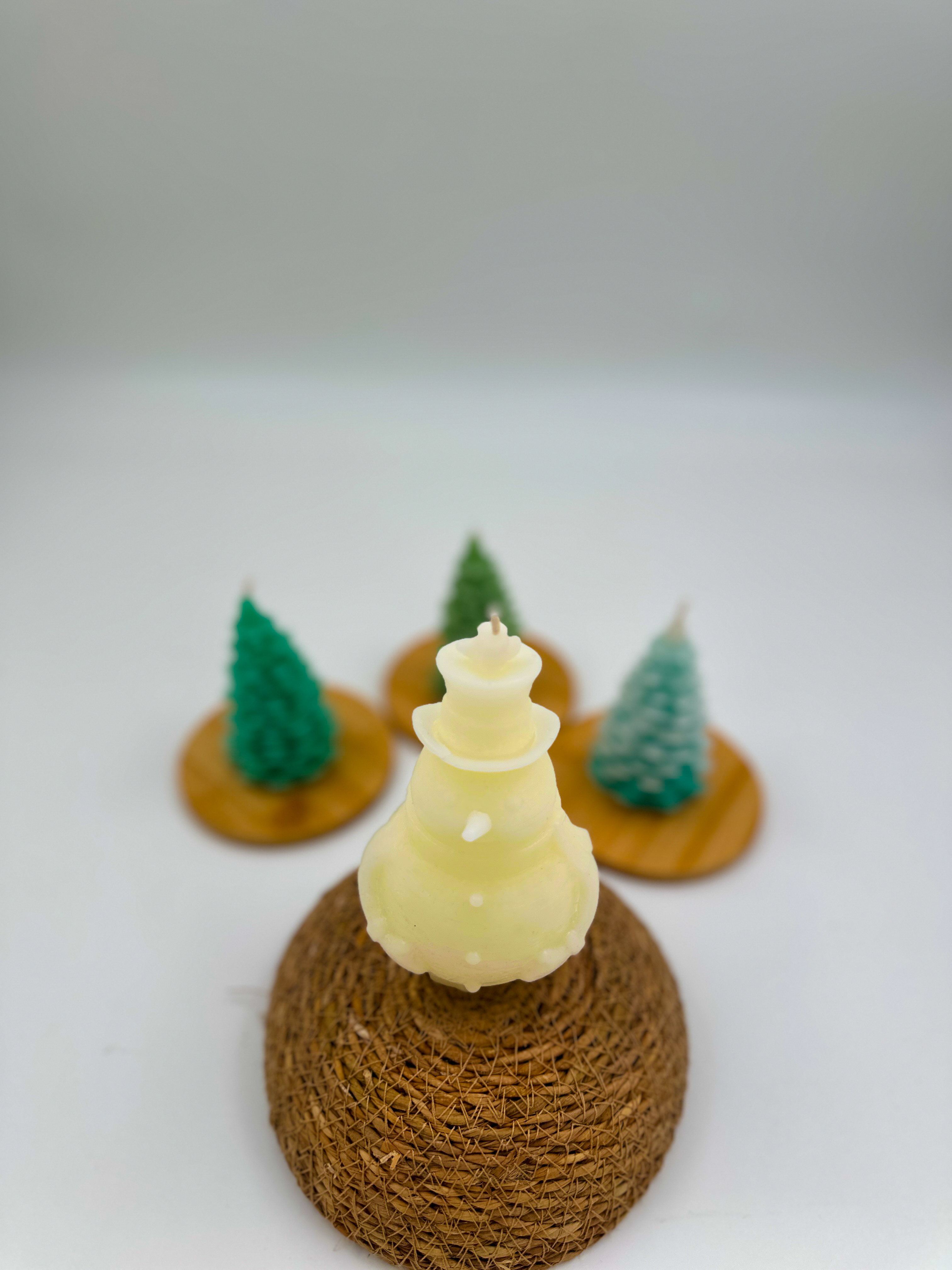 Yılbaşına Özel Kardan Adam Dekoratif Mum