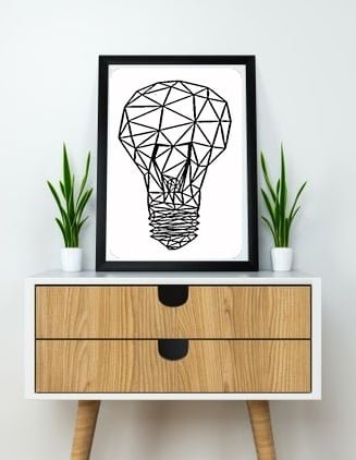 Ampul Duvar Heykeli 2D T3110758