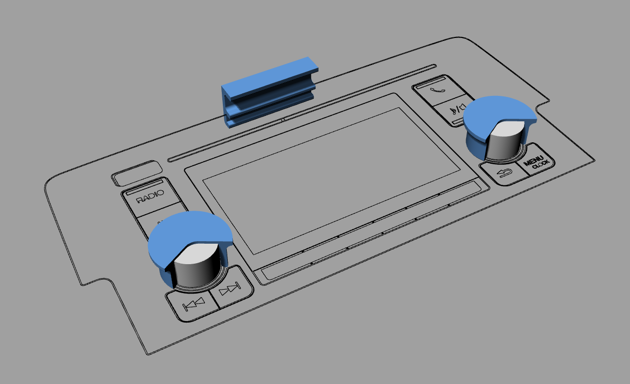 2016- Honda Civic (Navigasyon olmayan modeller) Tablet Montajı için Radyo Düğmesi Kapağı T4088478