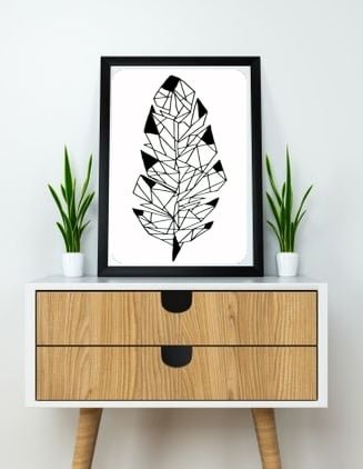 Yaprak duvar heykeli 2D T3286938