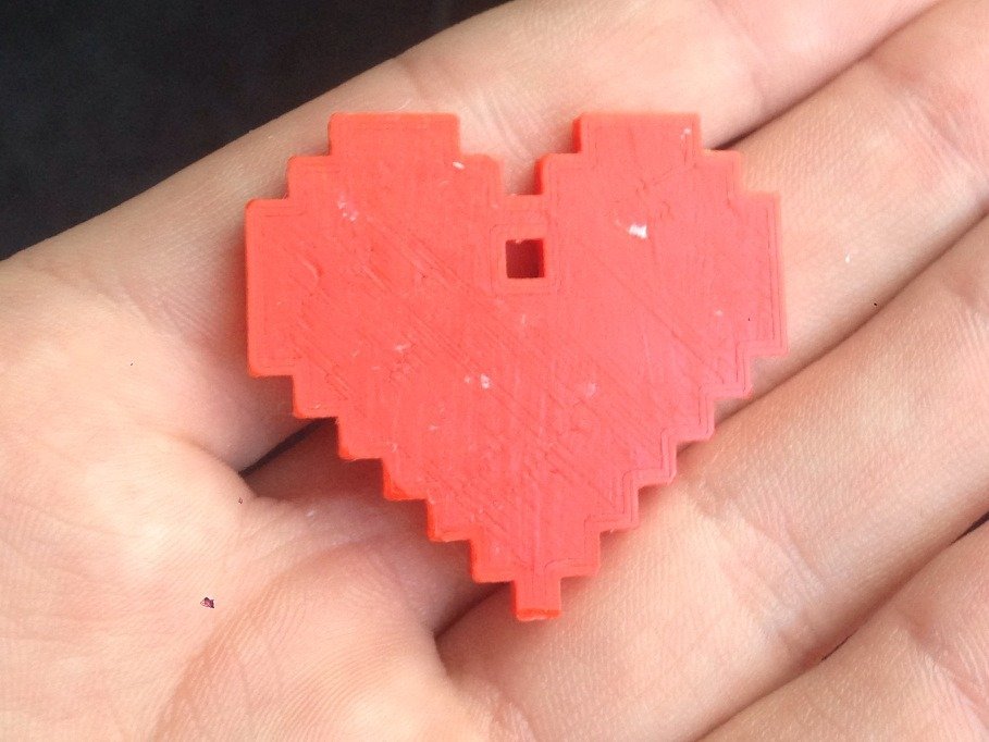 8 Bit Kalp Charm T34400