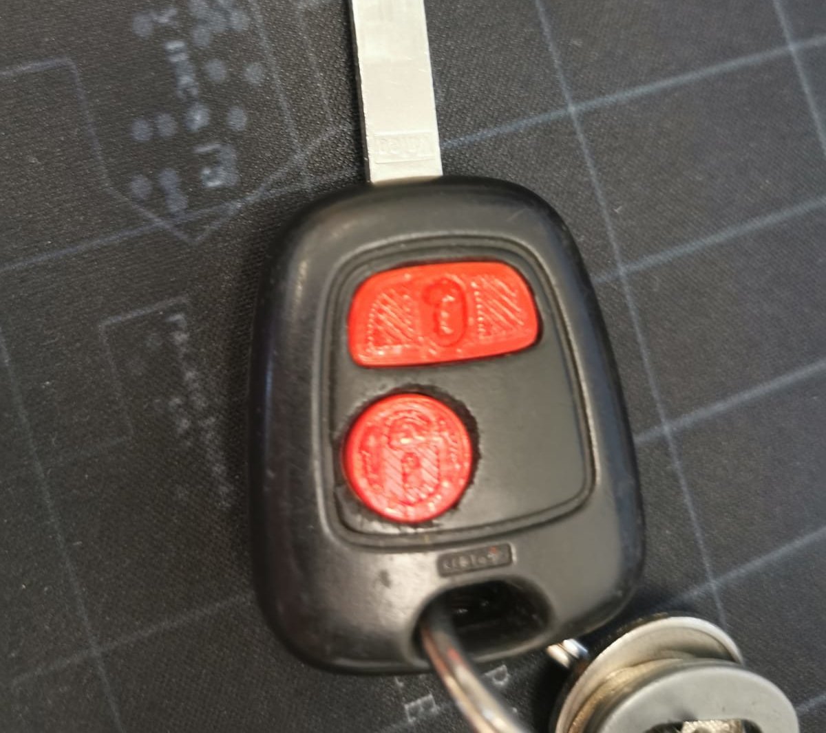 Yedek Araba Anahtarı Düğmeleri: Citroen C1 / Toyota Aygo / Peugeot 107 T3033249