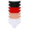 8 adet Süper Eko Set Likralı Kadın Slip Külot Siyah Kırmızı Ten Beyaz