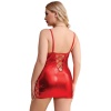Kadın Fantezi Deri Kostüm Harness Erotik Kıyafet D21015 Kırmızı