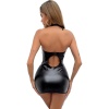 Kadın Fantezi Deri Kostüm Harness Erotik Kıyafet D21017 Siyah