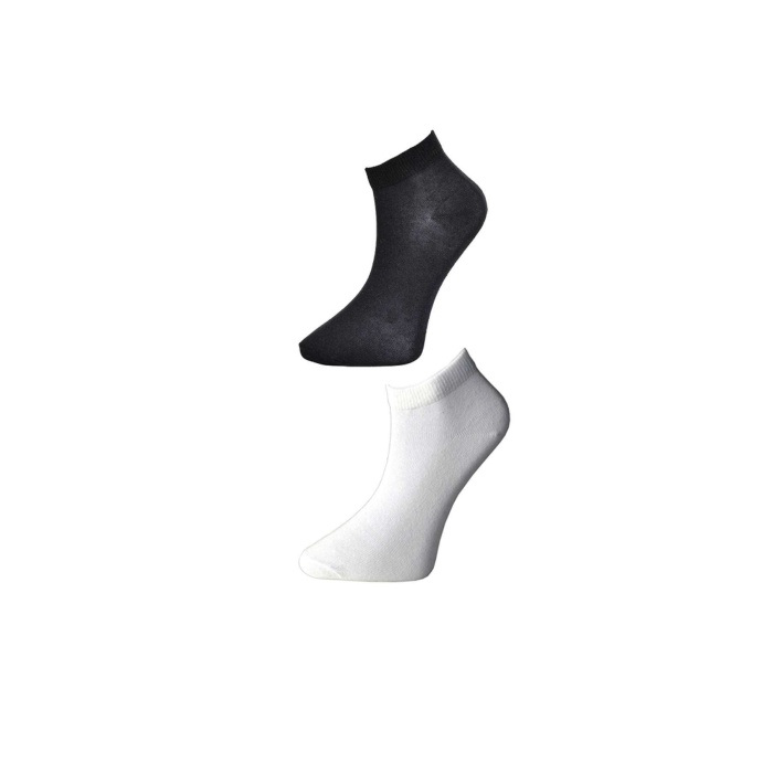 Siyah ve Beyaz Kadın Bilek Çorap 9 çift