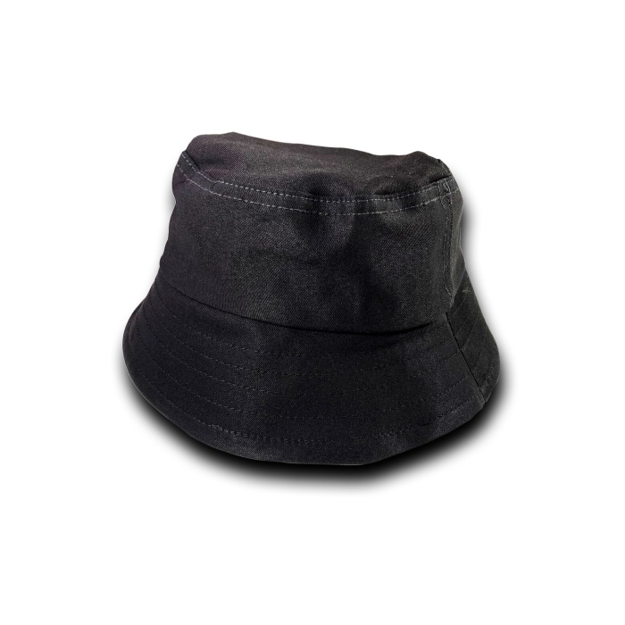 Unisex Kova Şapka Balıkçı Şapka Bucket Hat Siyah